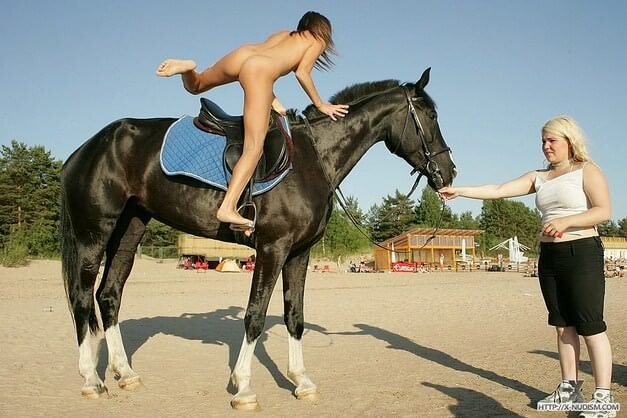 Ride on horseback - A closed community of naturists