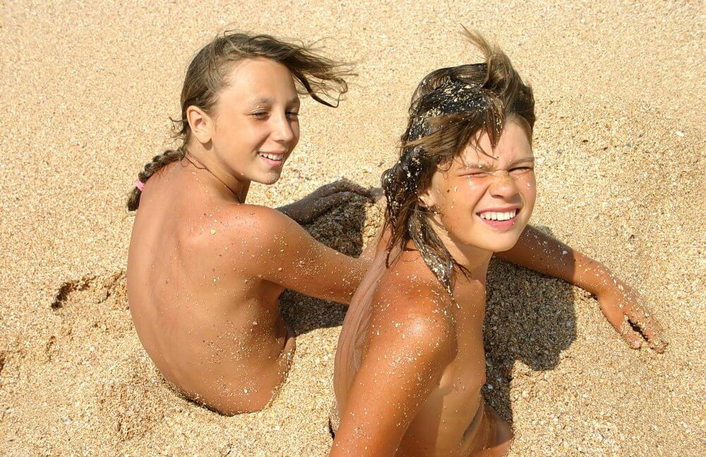 Ocean Beach Relaxing Photo Set - Naturists love sunlight and fresh air