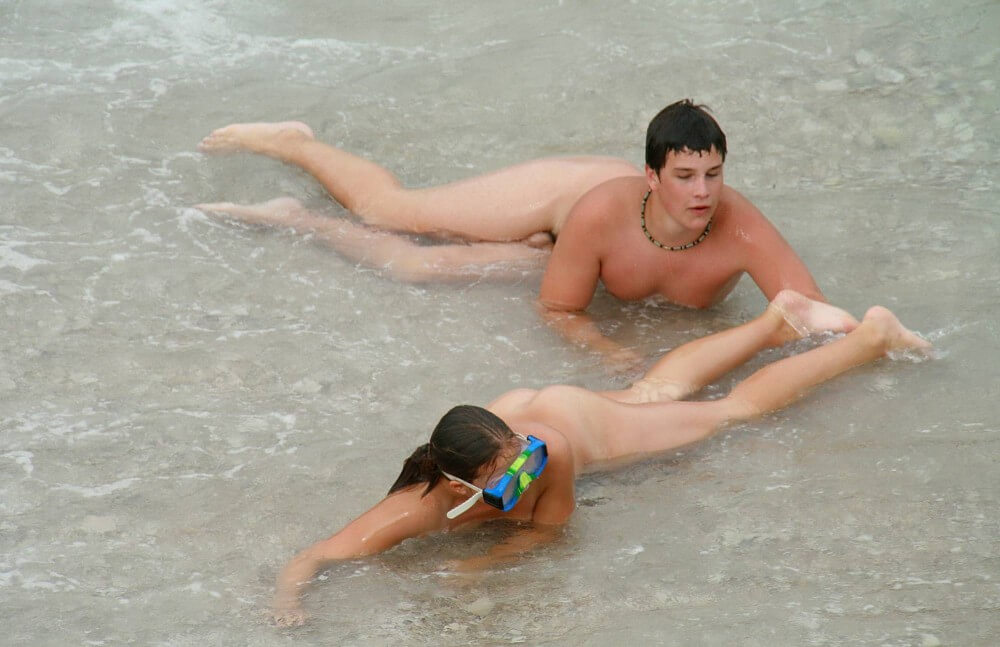 Wading In The Shallows pics - Connoisseurs of naturism choose nature
