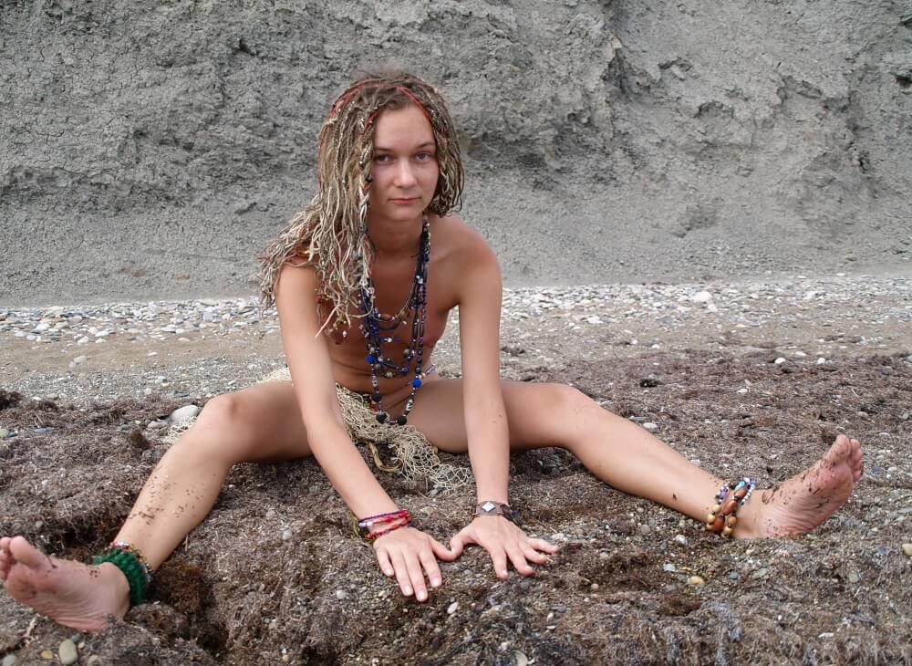 Naturists Rocky Stream Pixie Girls photos - It values inner balance and peace of mind