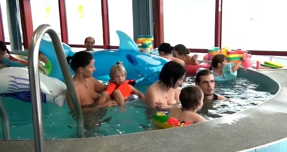 Indoor Swim Exercise - Naturism teaches respect for nature