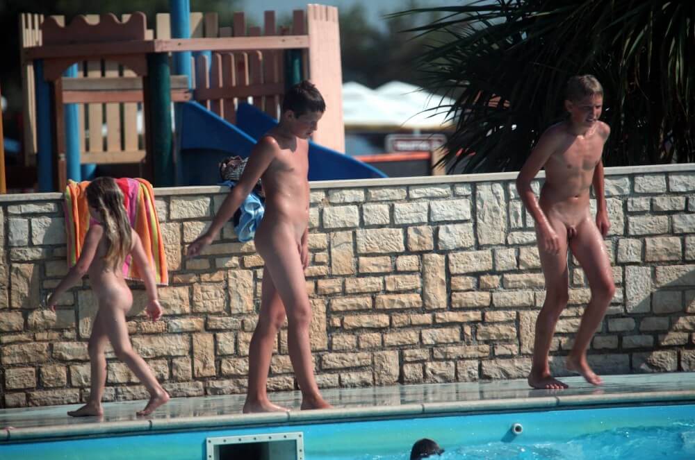 Naturist Pool Assortment photos - Nothing kept the clothes on my body