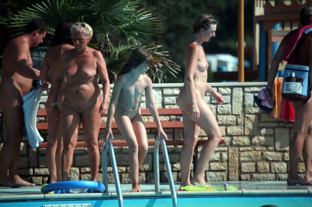 Naturist Pool Cleaning-Up pics - Nudism supports freedom of self-expression and individuality
