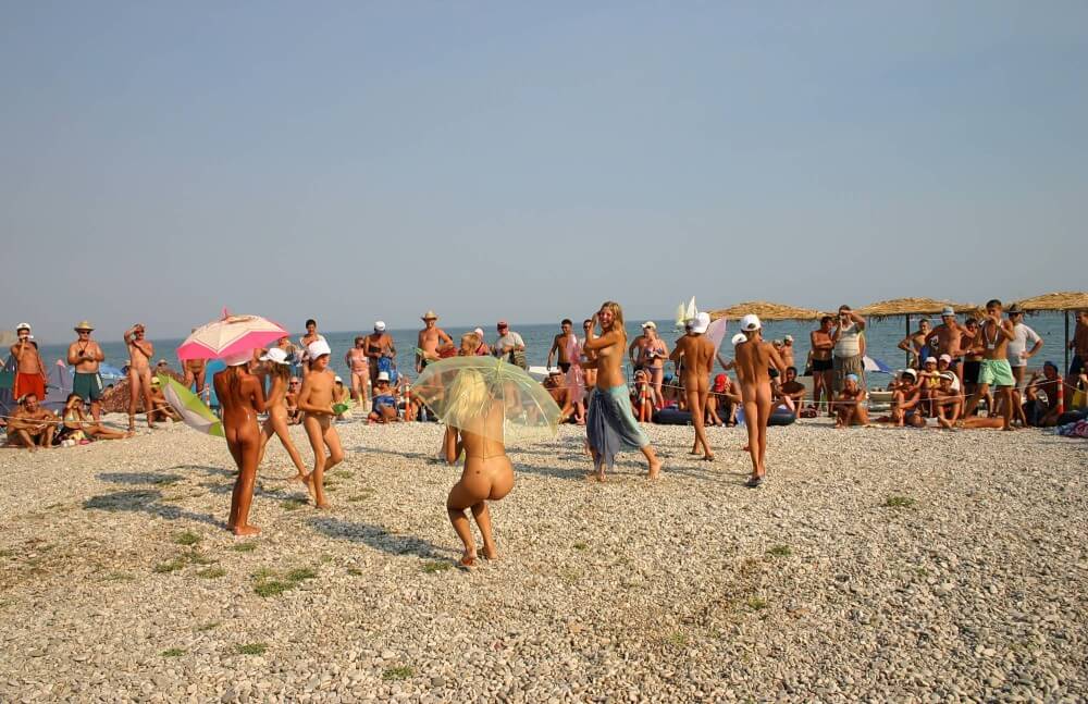 Ribbon and Umbrella Dance pics - Nature fills naturists and nudists with energy and inspiration