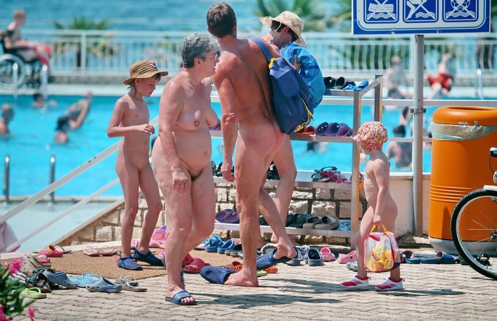 Family Poolside Grouping pics - Nudism is permitted throughout the entire territory