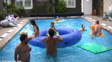 Piano pool and tennis Full HD - The nature of nudism provides strength and inspiration