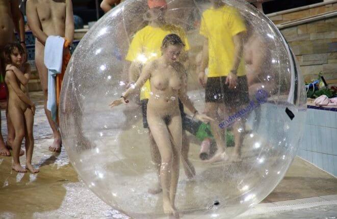 Holiday in the pool photos - People seek unity with nature through naturist practices