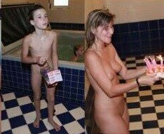 Naturists celebrates birthday photos - Many beautiful people without clothes