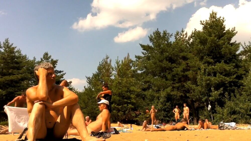 Nudist camping in the forest video HD - Growing up on a nudist beach