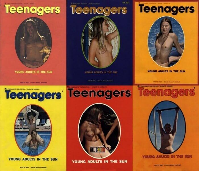 Teenagers magazines: Young adults in the sun - Nudism and naturism value harmony